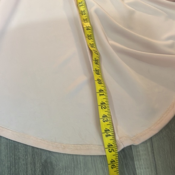 Blush pink,Mock turtle neck,long sleeve, high low ruffle top,dress,large - Picture 8 of 12